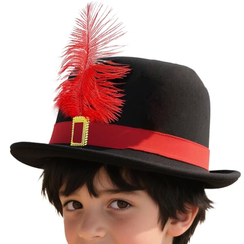 zwxqe Musketeer Hat, Cosplay Hat with Sash & Feather Trim, Novelty Headpiece Costume Item, Breathable Headwear Clothing Accessories for Girls Boys and Kids Pretend Dress Up Play Dress Up zwxqe Musketeer Hat, Cosplay Hat with Sash & Feather Trim, Novelty Headpiece Costume Item, Breathable Headwear Clothing Accessories for Girls Boys and Kids Pretend Dress Up Play Dress Up von zwxqe