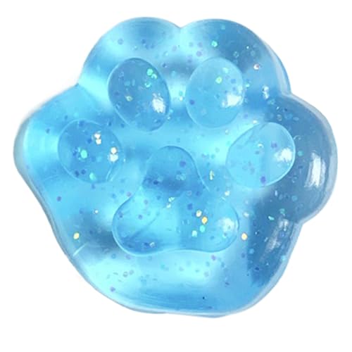 zwxqe Paw Squeeze Toys, Cat Paw, Stress Relief Desktop Ornament Plaything, Cute and Fun Sequins Pinching Plaything, 1.57x1.57 Inches Elastic Squeeze Toys for Kids and Adults von zwxqe