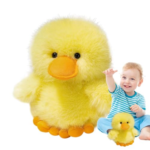 zwxqe Plush Duck Stuffed Animal, Soft Yellow Duck Toys, Cute Duck Plush Toy, 9.84Inch Duck Plush, Hugging Plush Pillow, Cuddly Duck Plushie, Nursery Duck Decor, Room Decor Duck Plush von zwxqe