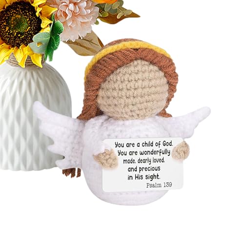 zwxqe Positive Crochet, Cheerful Angel, Cute Motivational Crochet Doll, Perfect for Teacher, Friend, Kids, Adults, Home or Desk Decor, Daily Inspiration and, 4.33 Inches zwxqe Positive Crochet, Cheerful Angel, Cute Motivational Crochet Doll, Perfect for Teacher, Friend, Kids, Adults, Home or Desk Decor, Daily Inspiration and, 4.33 Inches von zwxqe