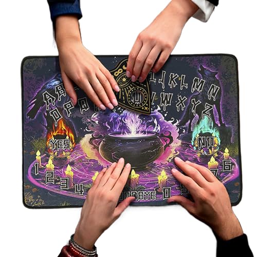 zwxqe Rubber Tarot Reading Board, Witchery Pendulum Board, Precision-Crafted Square Design, Psychic Development Tool, Divination Accessories for Rituals and Spiritual Practice von zwxqe