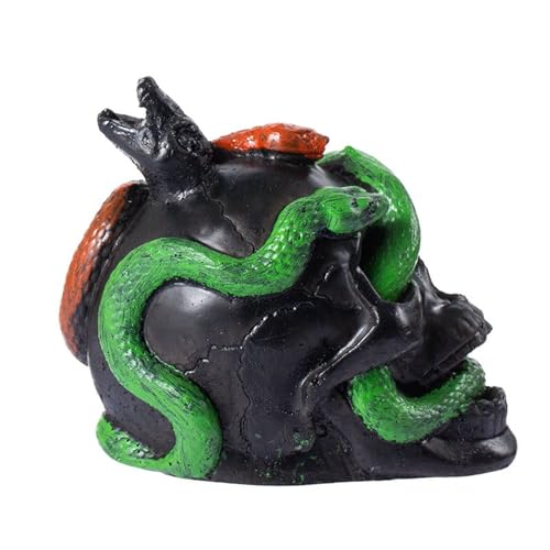 zwxqe Screaming Whistle, Skull Snake Scream, Terrifying Halloween Prank Prop, Haunted House Scary Sound Toy for Costume Party Decorations, Horror Atmosphere Effects Gag Gift Black von zwxqe