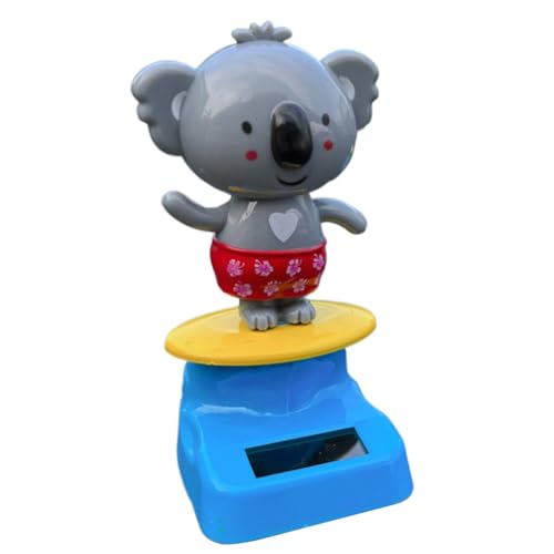 zwxqe Solarbetriebene Solarbetriebene Ornamente in Koala-Form, niedliches Schüttelkopf-Tier-Armaturenbrett- für Auto, Limousine, SUV, LKW, Bürotisch, Kinderzimmer, 10 x 5 cm von zwxqe