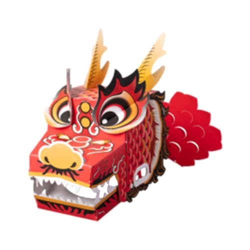 zwxqe Wearable Cardboard Dragon Toys, 3d Dragon Cardboard Making Toy, Traditional Kids Playset Toys, Wearable Children Clothing Cartoon Creative for Boys, Girls, Kids Entertainment von zwxqe