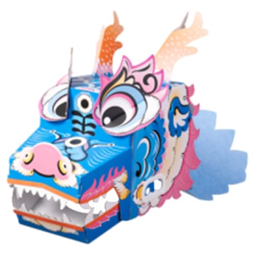 zwxqe Wearable Cardboard Dragon Toys, 3d Dragon Cardboard Making Toy, Traditional Kids Playset Toys, Wearable Children Clothing Cartoon Creative for Boys, Girls, Kids Entertainment von zwxqe