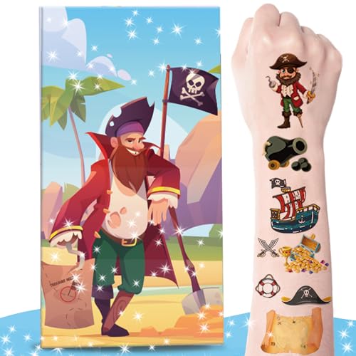 zycBernoi Piraten Tattoo Kinder, 10 Blätter Temporäre Tattoo mit Explosion Geschenkbox, Überraschung für Kinder Tattoos Gastgeschenke, Perfekt für Kindergeburtstag Party Mitgebsel zycBernoi Piraten Tattoo Kinder, 10 Blätter Temporäre Tattoo mit Explosion Geschenkbox, Überraschung für Kinder Tattoos Gastgeschenke, Perfekt für Kindergeburtstag Party Mitgebsel von zycBernoi