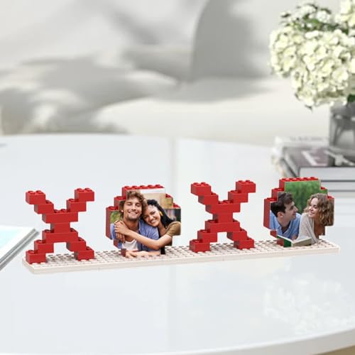 Individuelles Foto-Baustein-Puzzle, personalisierte XOXO-Bildbaustein-Puzzles, Valentinstagsgeschenke Dekoration, Muttertag, Vatertag, Geburtstag für Sie, Ihn, Mama, Paare (A) von zyinoant