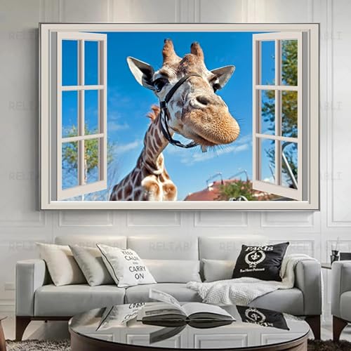 1000 Teile Puzzle 70x50cm Tier Lustig Cool Leopard Löwe Leinwand Malerei Kunst Lustiges Tierbild Wohnzimmer Tier Poster Puzzle von zysnb