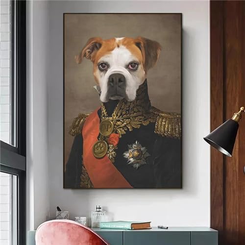 1000-teiliges Kunst-Puzzle, Cartoon-Tiere, lustige Leinwandmalerei, abstraktes Retro-Hundeposter und Druck, Wandkunst, Bild, Wohnzimmer, Heimdekoration, 50 x 70 cm, Puzzle (stly-2) von zysnb