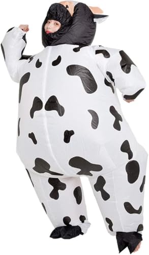 zyyhs Aufblasbares Kuh-Kostüm, aufblasbares Kostüm, Cosplay, Party, Festival, Halloween, Parade, Karneval, Anzug, Overall (L (150 cm - 190 cm) von zyyhs