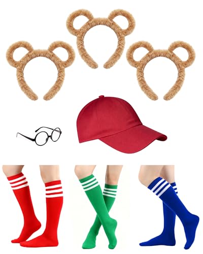 8-teiliges Streifenhörnchen-Kostüm-Set, inklusive schwarzem Brillenrahmen, stilvollem Rock, kniehohen Socken und Mütze, ultimatives Paket für einfaches und lustiges Cosplay, Bühnenauftritte und 8-teiliges Streifenhörnchen-Kostüm-Set, inklusive schwarzem Brillenrahmen, stilvollem Rock, kniehohen Socken und Mütze, ultimatives Paket für einfaches und lustiges Cosplay, Bühnenauftritte und von zzhxkjhky